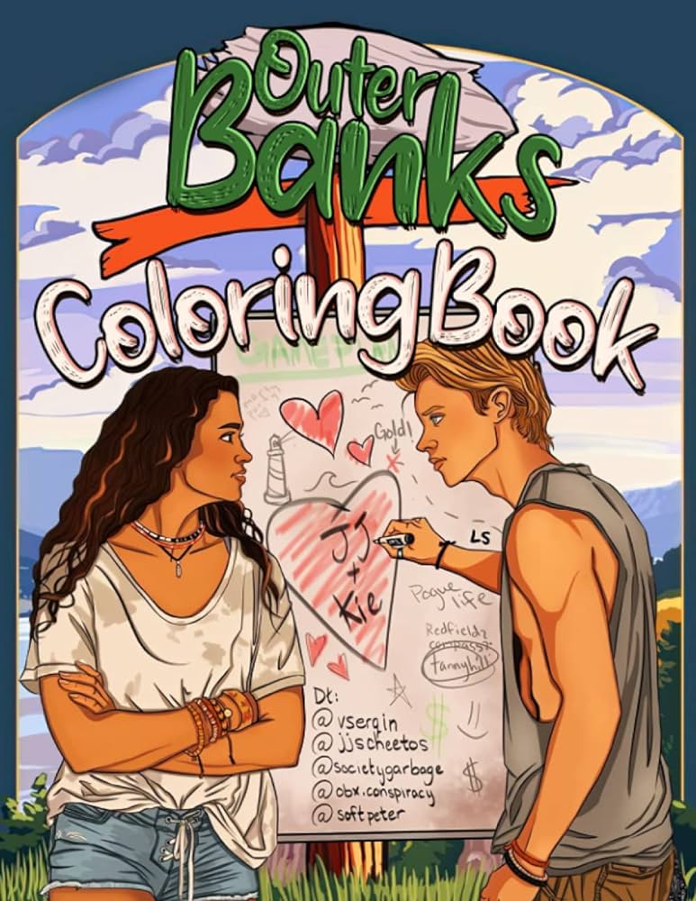 Outer banks coloring book just make your day more colorful and exciting with impressive illusations inside this book solorio nerida kitap