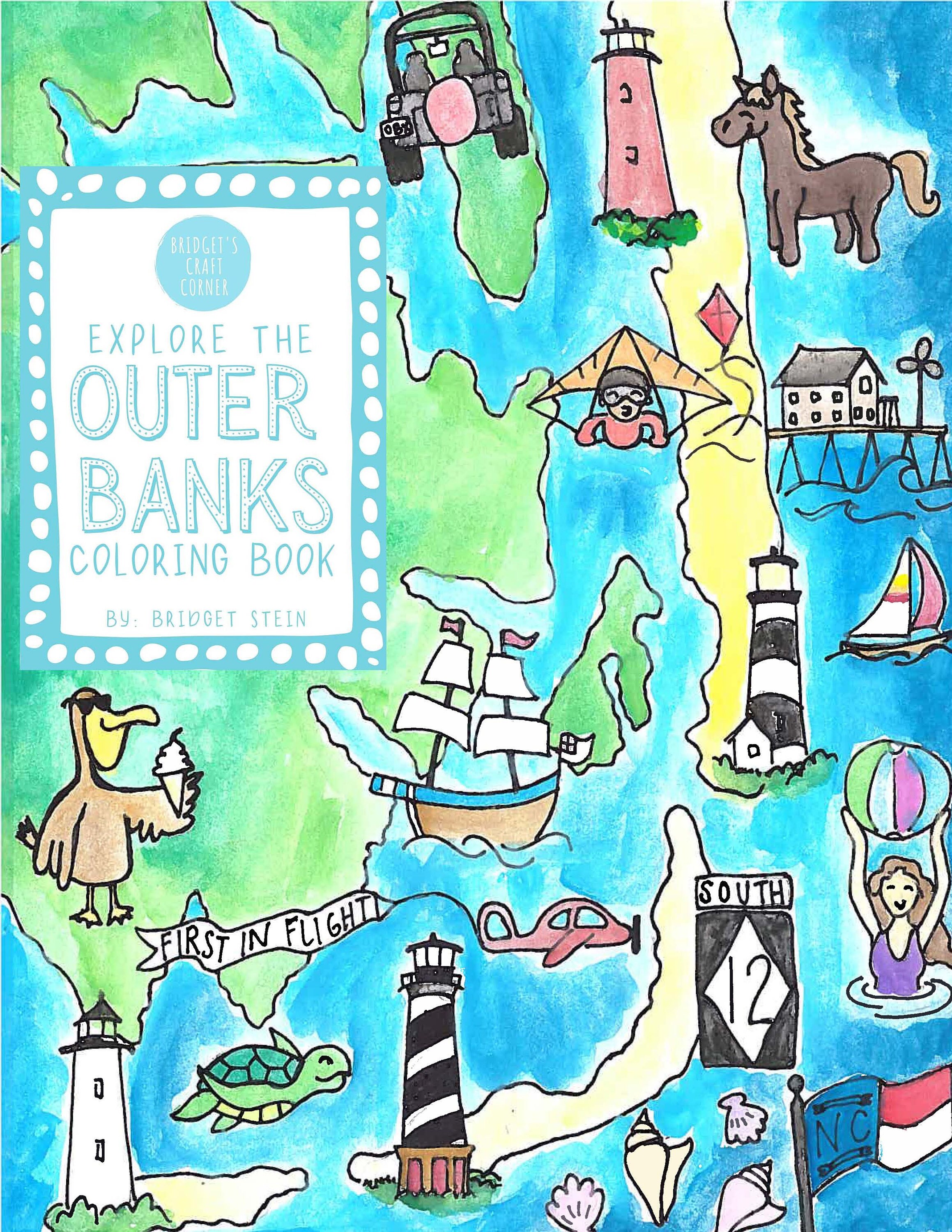 Digital outer banks coloring book