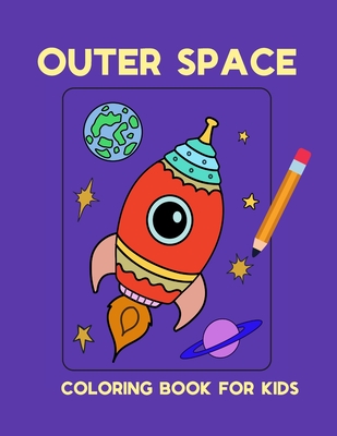 Outer space coloring book for kids paperback bank square books