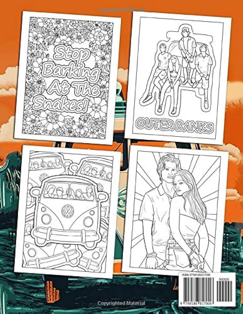 Outer banks coloring book an item for relaxation and boosting creativity though outer banks designs nagisa akira books