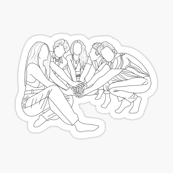 Outer banks pogues lineart sticker by thebestfeeling