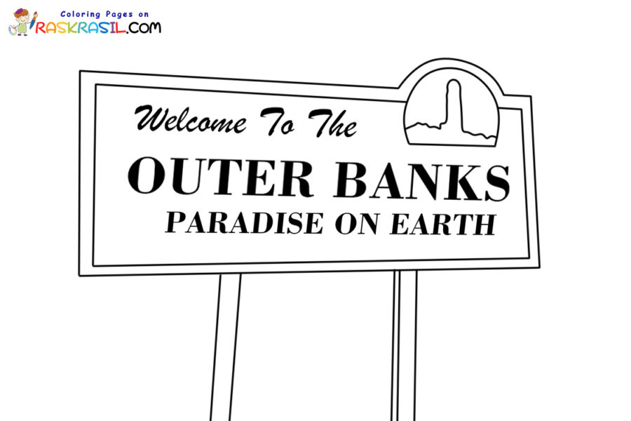 Outer banks coloring pages