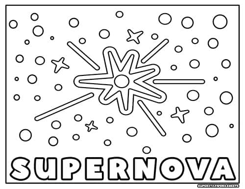 Space coloring pages