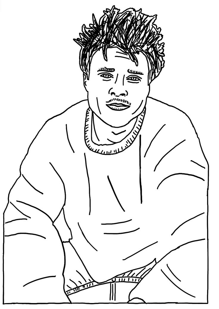 Rudy pankow coloring pages line drawing wall collage
