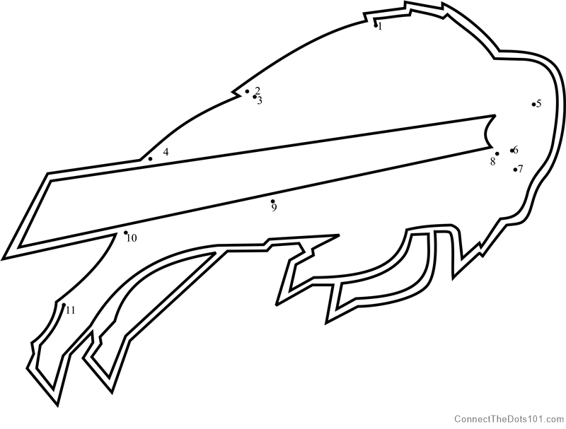 Buffalo bills logo dot to dot printable worksheet