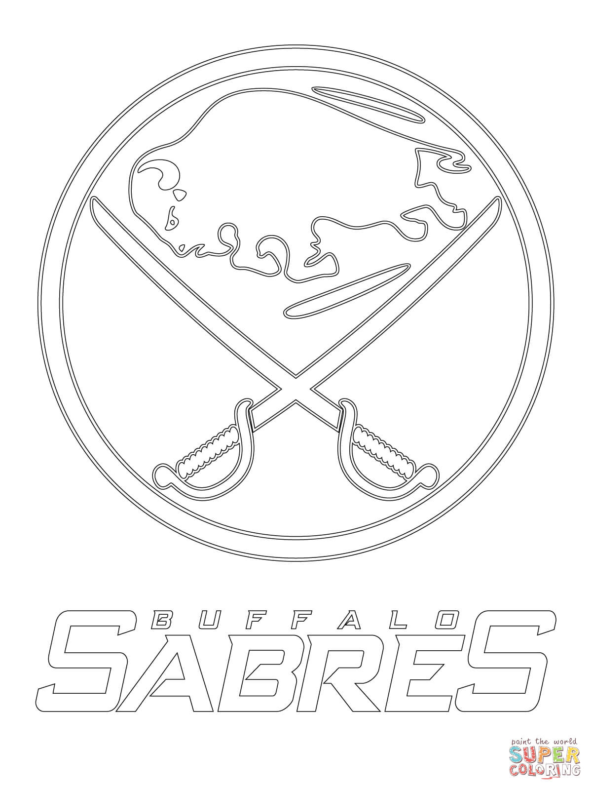 Buffalo sabres logo coloring page free printable coloring pages