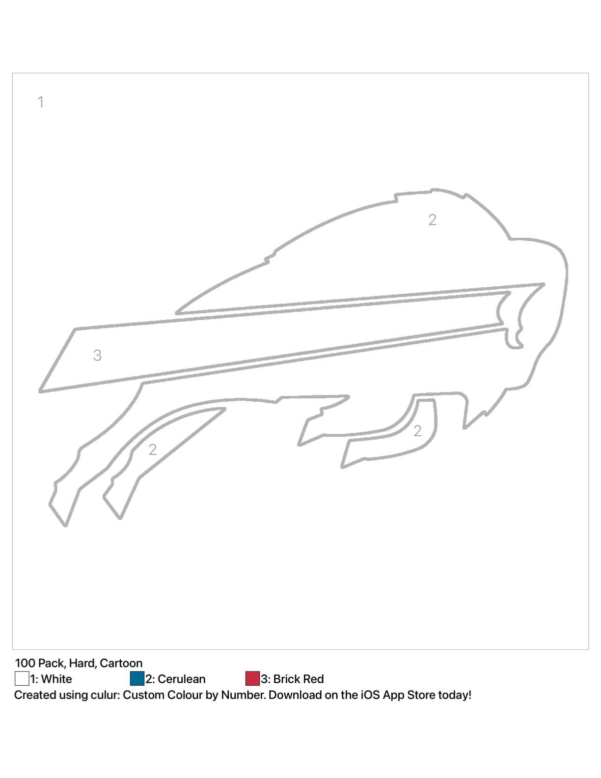 Bills logo color by number rbuffalobills