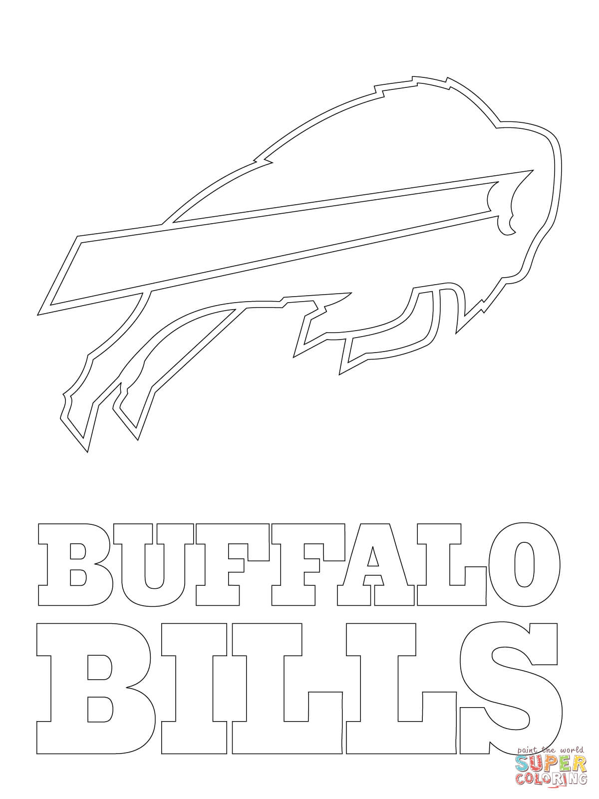 Buffalo bills logo coloring page free printable coloring pages
