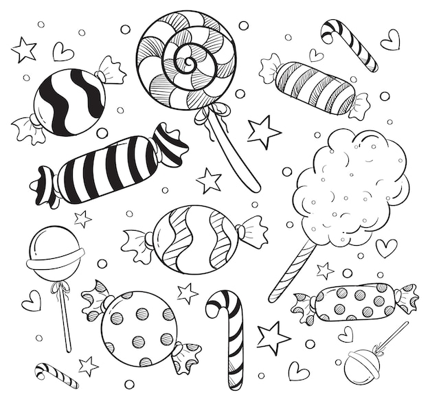 Candy coloring page images