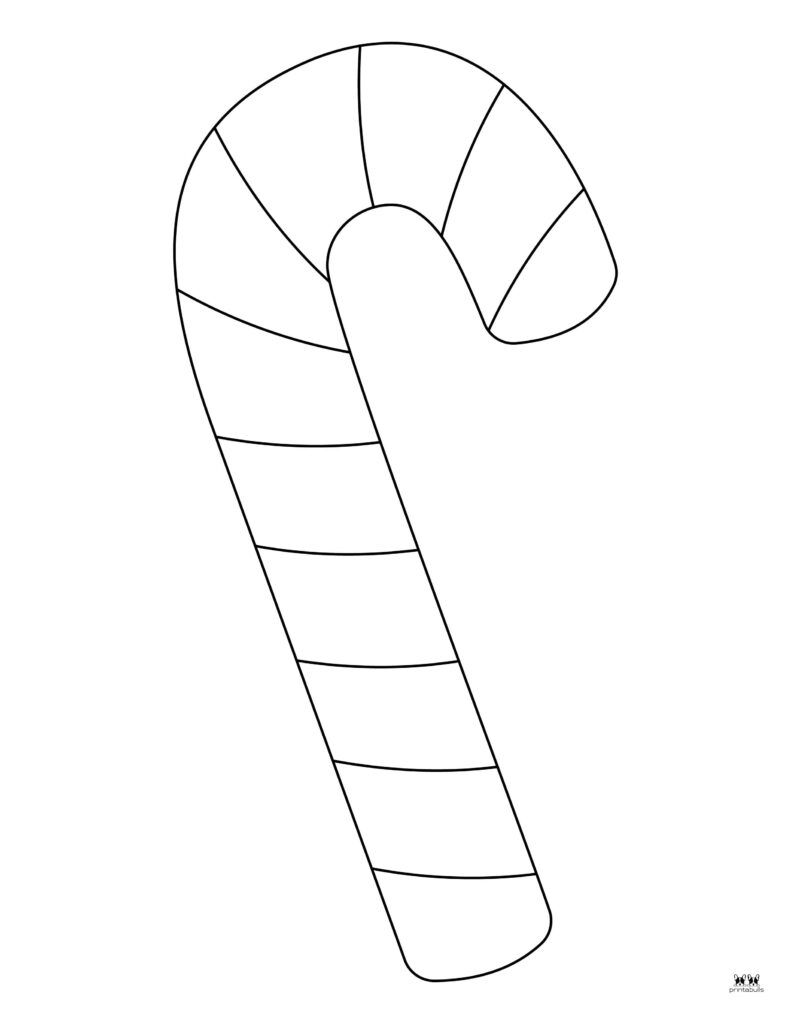 Candy cane coloring pages templates