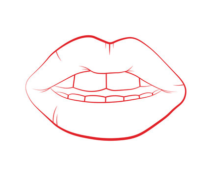 Lip outline images â browse photos vectors and video
