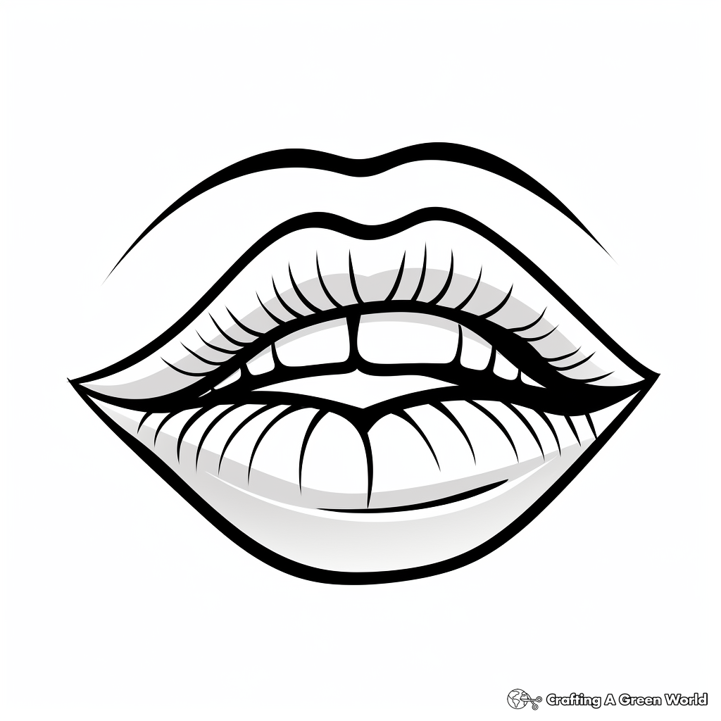 Lips coloring pages
