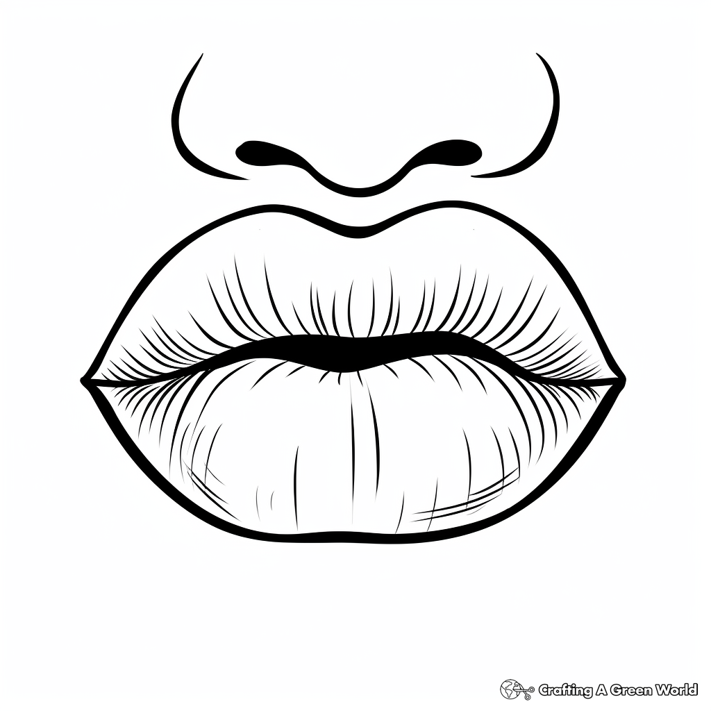 Lips coloring pages