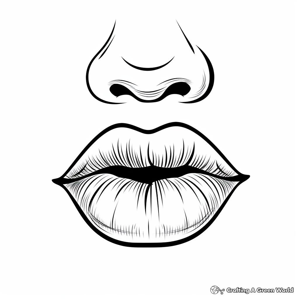 Lips coloring pages