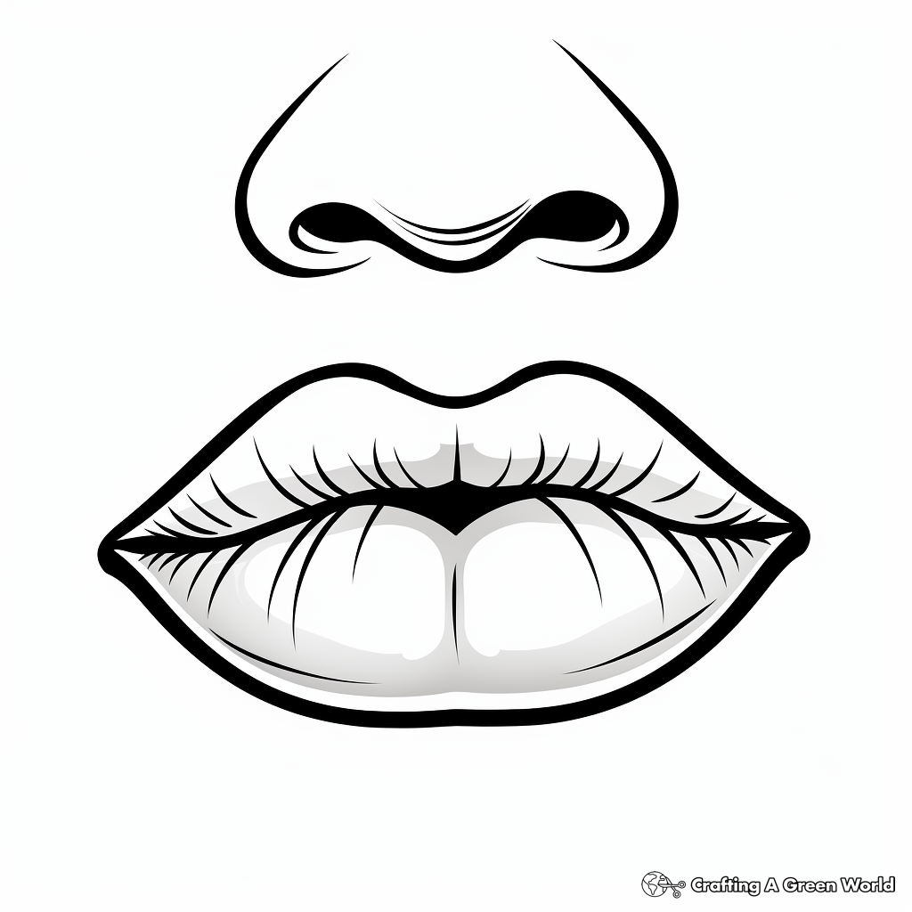 Lips coloring pages