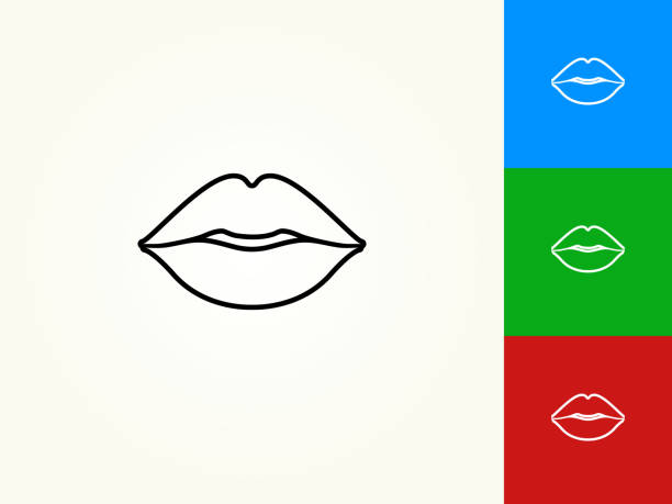 Lip outline stock illustrations royalty