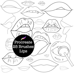 Lips outline drawing