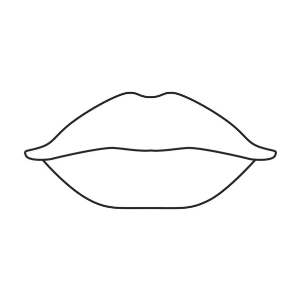 Lips line drawing vector images
