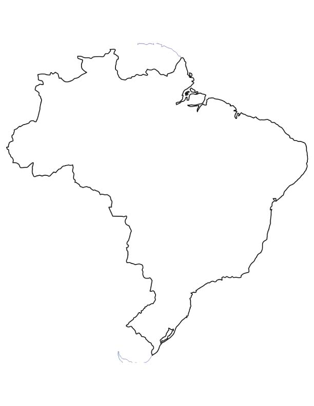 Map of brazil coloring page coloring pages coloring pages for kids map