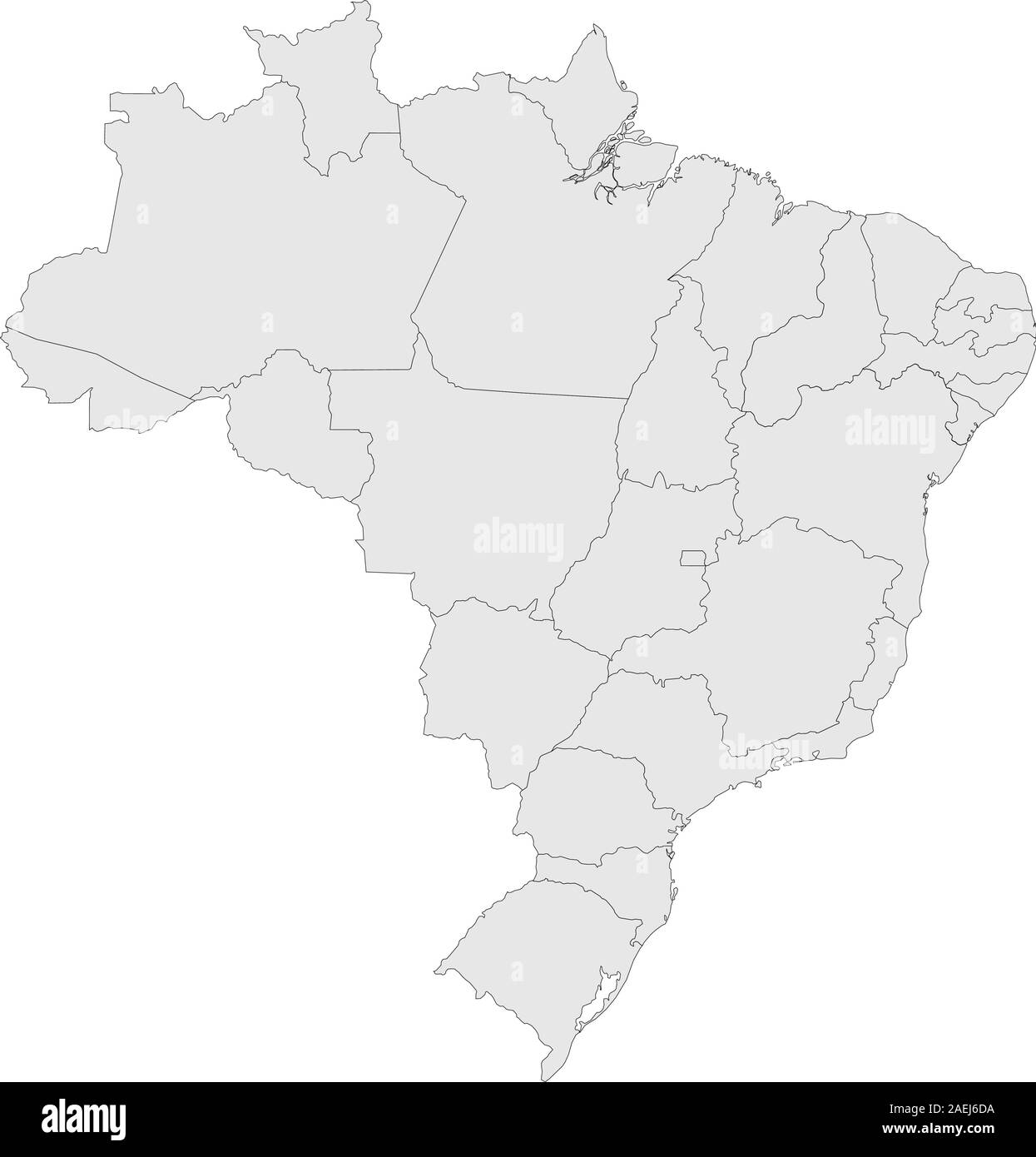 Brazil political map black and white stock photos images