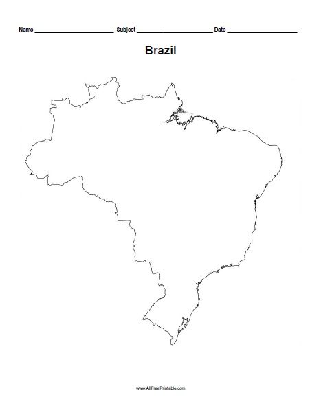 Brazil outline map