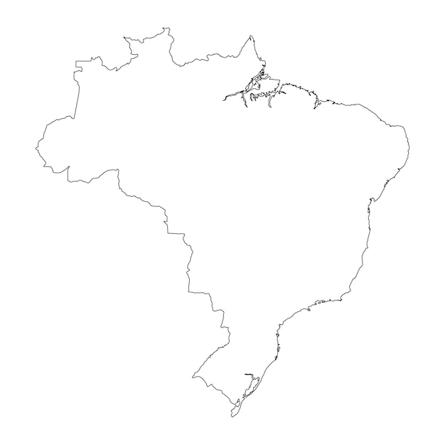 Premium vector highly detailed brazil map with borders isolated on background