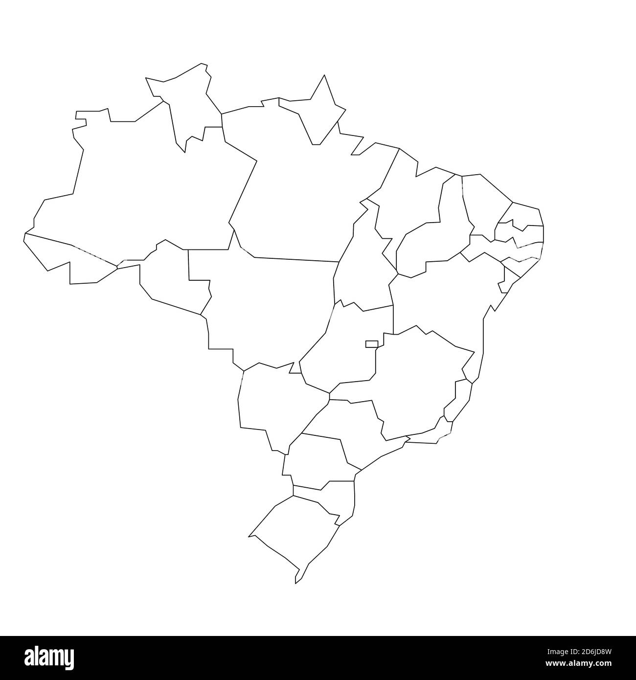 Brazil map black and white stock photos images