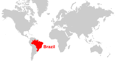Brazil map and satellite image