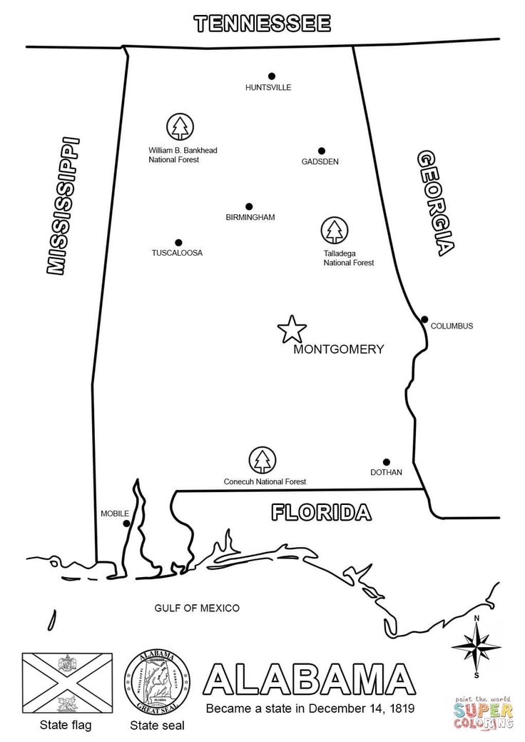Alabama map coloring page free printable coloring pages free printable coloring pages printable coloring pages free printable coloring