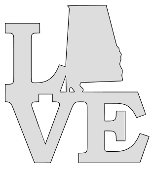 Alabama â map outline printable state shape stencil pattern â diy projects patterns monograms designs templates