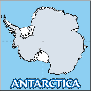 Clip art antarctica map color blank i