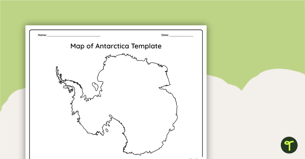 Blank map of antarctica teach starter