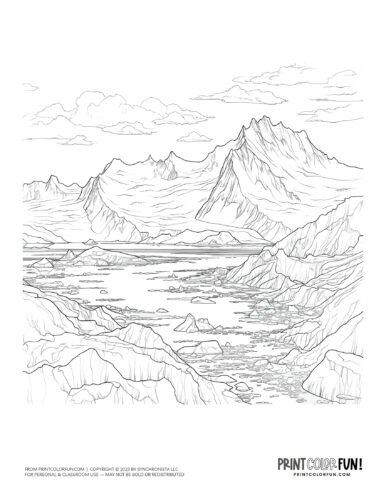 Antarctica maps plus coloring pages clipart printables at