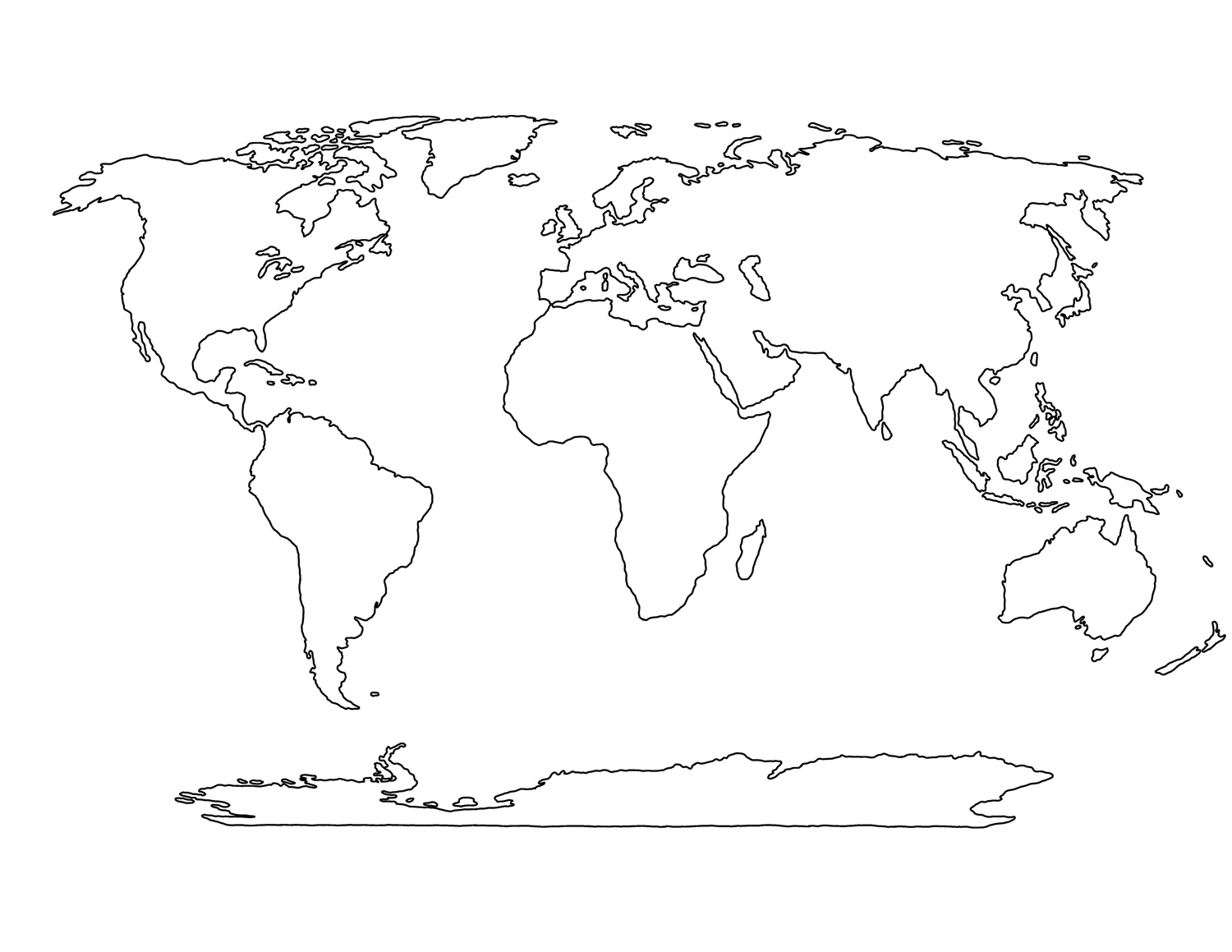 Printable blank world map template â tims printables