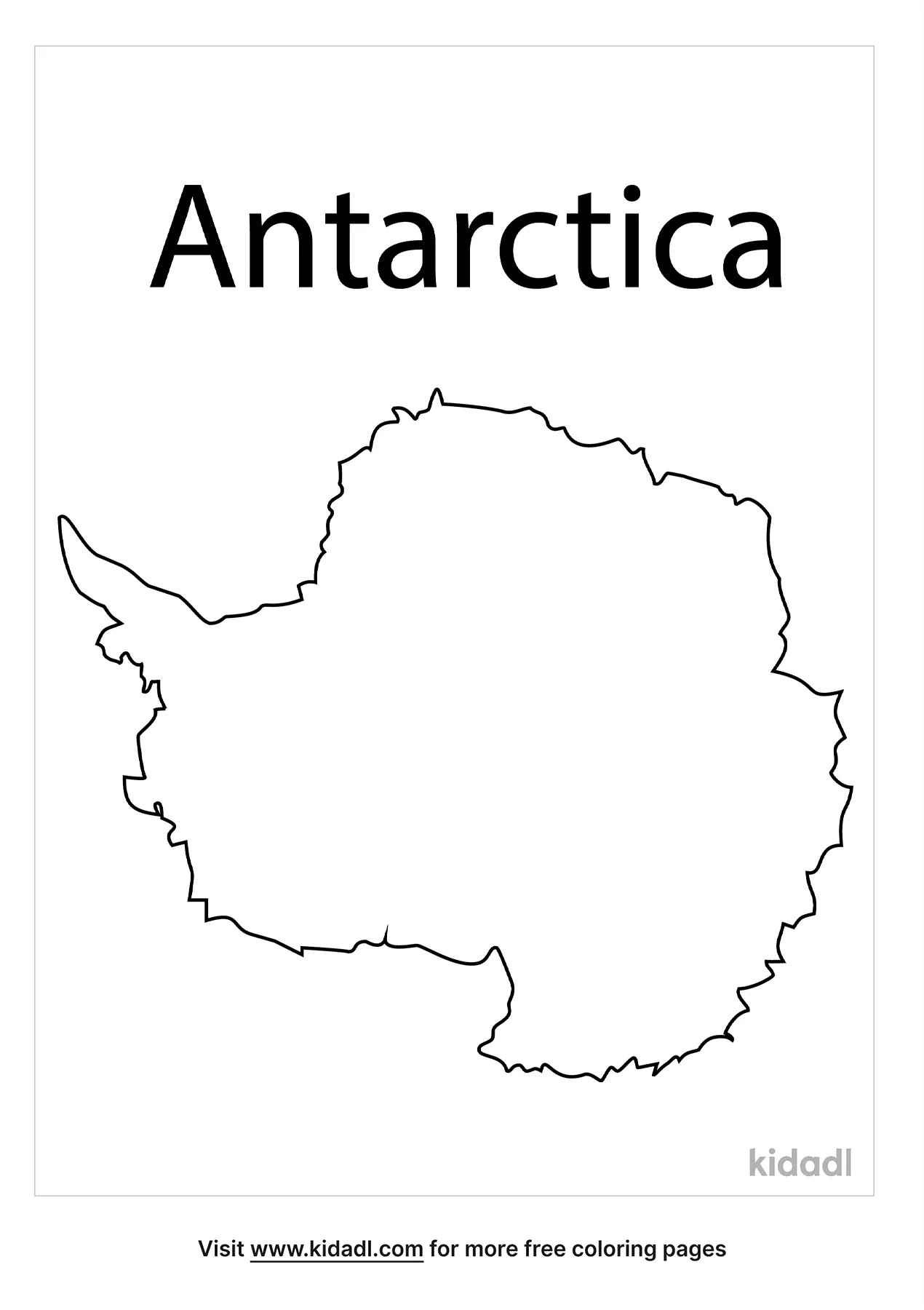 Free outline of antarctica coloring page coloring page printables
