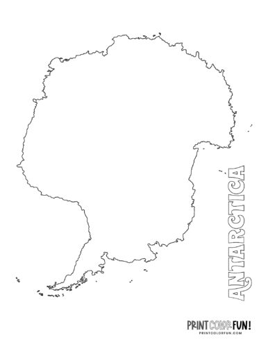 Antarctica maps plus coloring pages clipart printables at