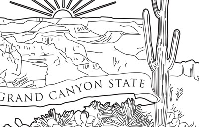 Arizona outline map