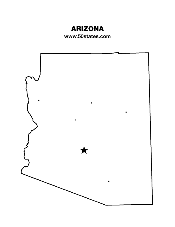 Arizona map â