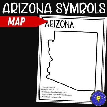 Arizona symbols coloring pages flag