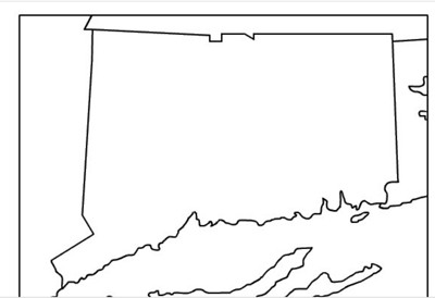Connecticut outline map
