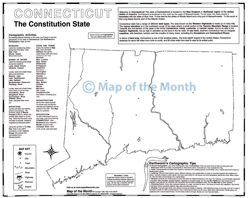 Connecticut map