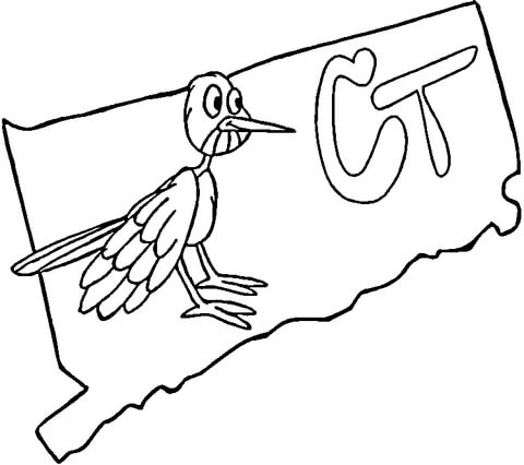 Connecticut map coloring page free printable coloring pages
