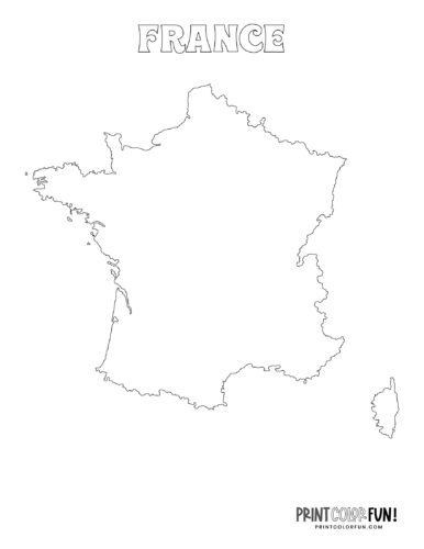Maps of france to color at