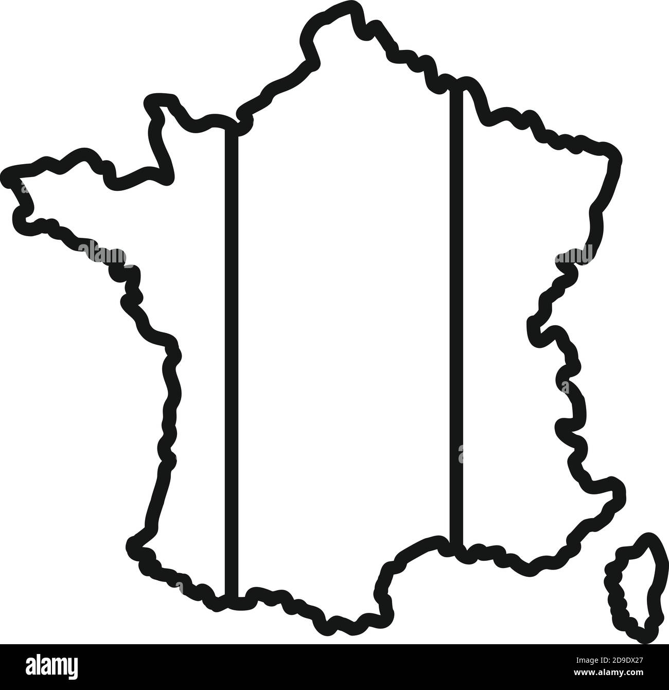 Paris outline map black and white stock photos images