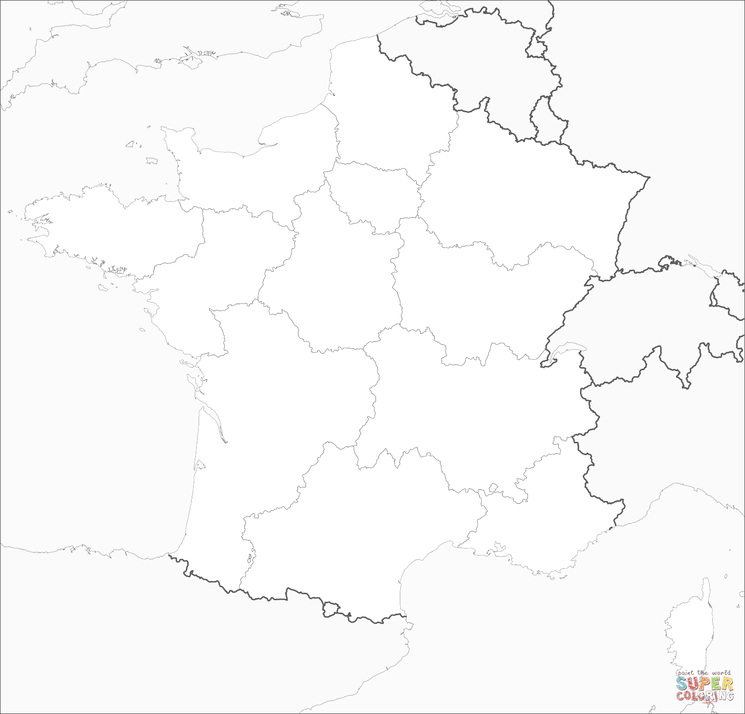 France map coloring page free printable coloring pages