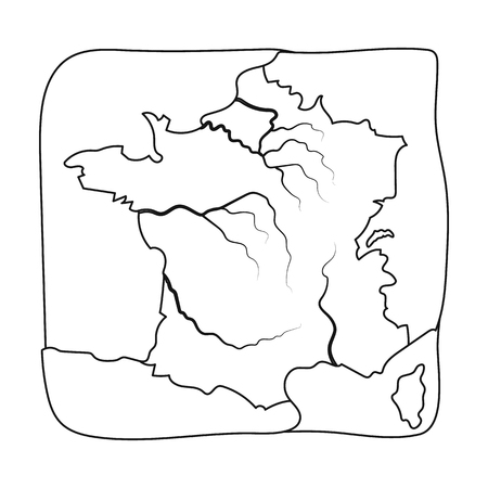 France map outline stock photos and images