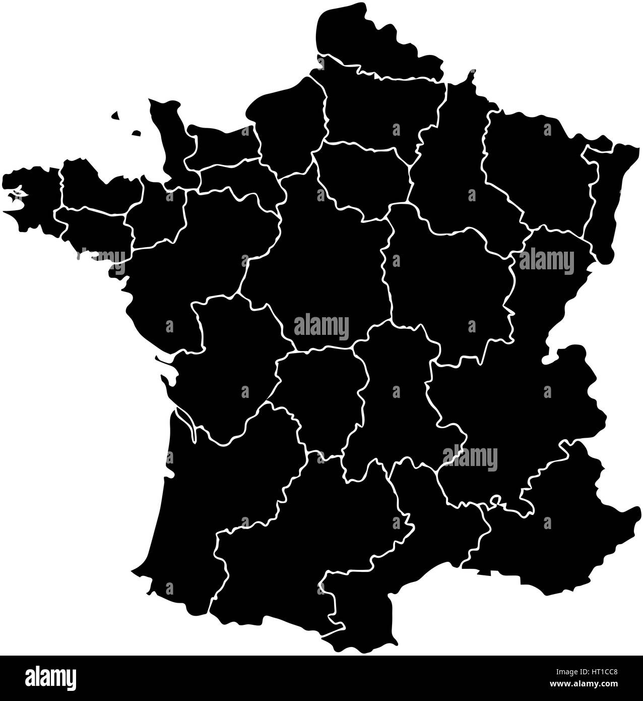 France map black and white stock photos images