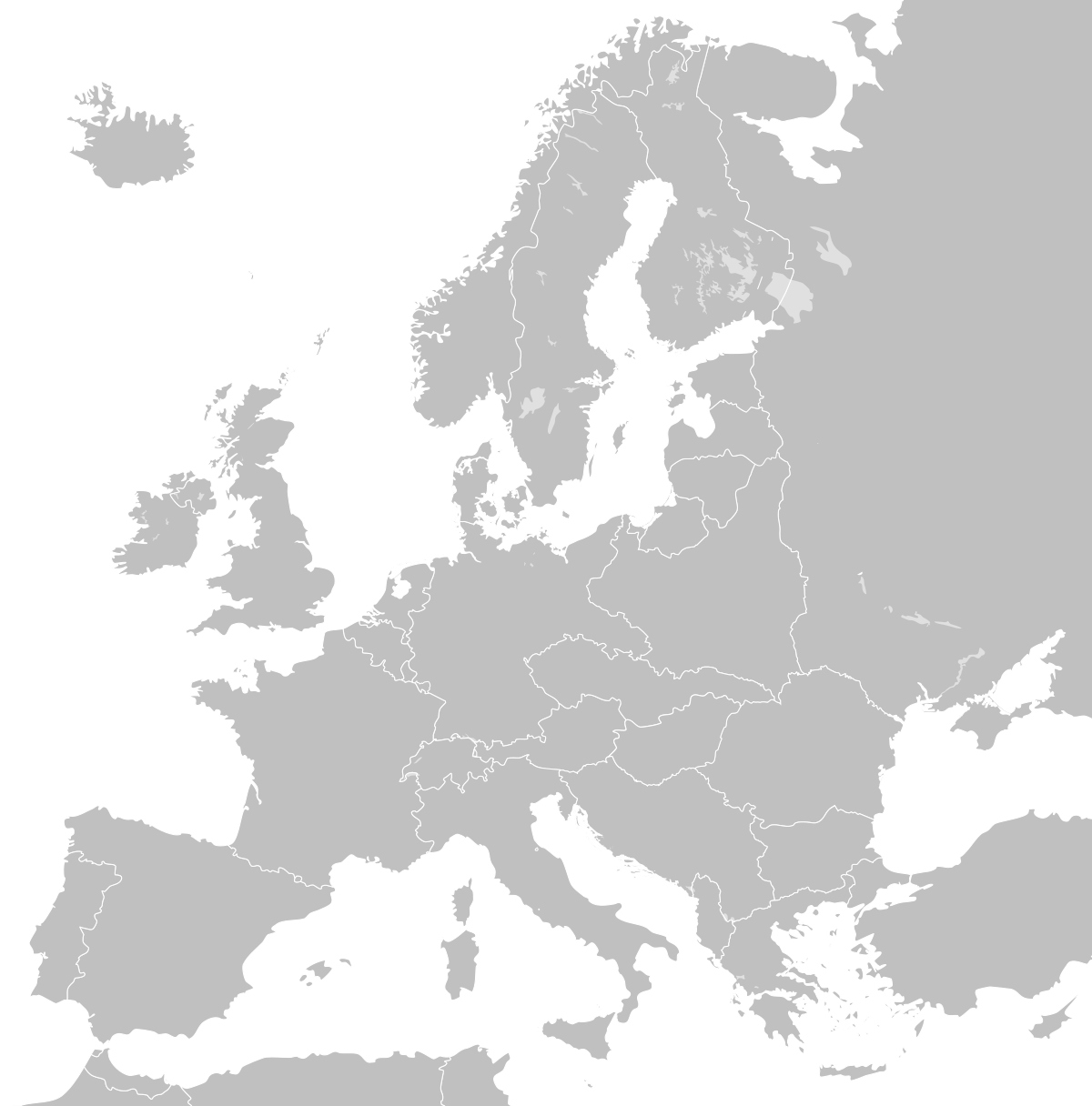 Fileblank map of europe