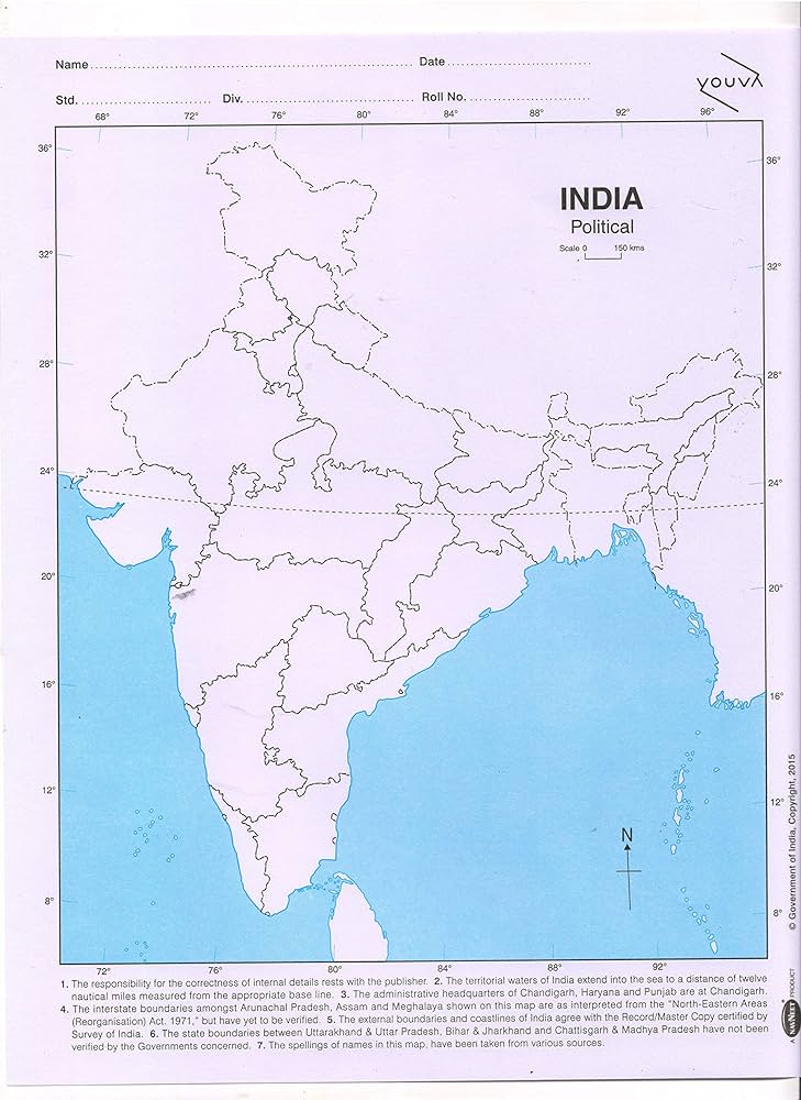 Navneet dia political maps pack of sheets office products