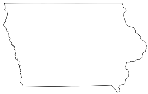 Outline map of iowa coloring page free printable coloring pages